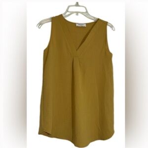 Zenana Outfitters Mustard V-Neck Tank Top